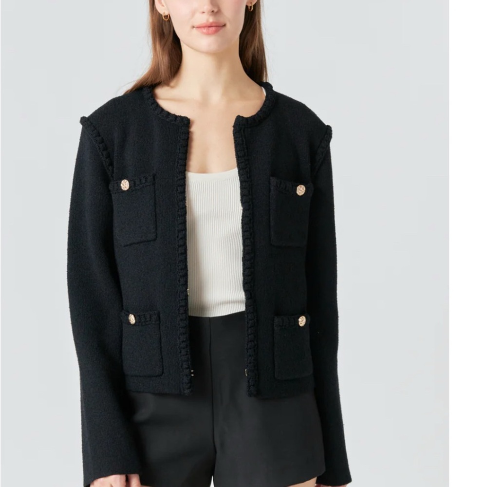 Endless Rose- Kelly braided knit jacket